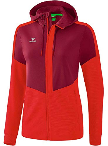Erima Damen Squad Trainings Jacke (1032061), bordeaux/rot, 44