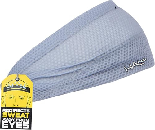 Halo Headband AIR Series-Bandit -Grey- 4 Wide Pullover Sweatband for Men and Women- Keeps Hair in Place and Sweat Off Your Face
