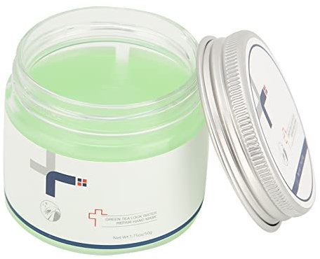50g Maschera per le mani,Maschera per le mani al tè verde,Maschera peeling per le mani,maschera per le mani peeling esfoliante idratante, per la cura delle mani per le rughe