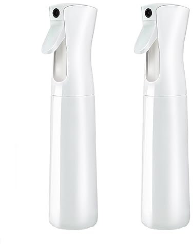 ZHIYE Lot de 2 vaporisateurs d'eau vides pour dompter les cheveux le matin, la coiffure, les plantes, les animaux domestiques, le nettoyage - 300 ml (blanc)