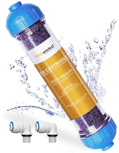 DI Harzfilter Aquarien osmoseanlage entionisierter Resinfilter Wasserfilter aquarium Mischbettharz Deionization Patrone austauschbare Filtermedien Farbumschlag reduzieren TDS
