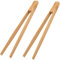 2 pinzas de bambú reutilizables clásicas, 30 cm, pinzas de madera para asar, ranuradas con mango fijo, ideales para tostadora, fruta, pan y pepinillos, utensilios de cocina para queso
