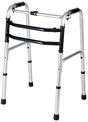 KRXSOBNV, Andador Plegable de Aluminio Ligero, Altura Ajustable, pies Goma, Ayuda for Caminar, anhelo,Andador