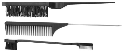 MUCKLILY 3 pezzi Pettini Spazzola per Tintura Capelli Nero Kit Professionale per Saloni e Uso Domestico Applicazione Uniforme e Pratica per Colori e Meches