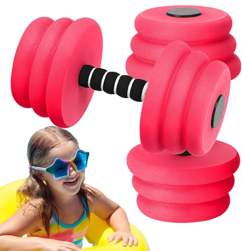 Haltères de fitness en piscine – Équipement d'exercice de résistance à l'eau, 2 haltères de musculation en mousse EVA, équipement d'entraînement aquatique à prise confortable | Adultes enfant Seniors