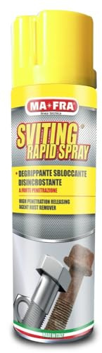 MA-FRA, Sviting Rapid Spray, smörjmedel för upplåsning, avkalkningsmedel, låser upp skruvar och bultar, högeffektivt, mycket penetrerande flussmedel, inte aggressivt på behandlade delar, 200 ml