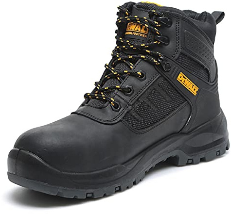 DEWALT Douglas Mens Safety Boots | Waterproof | Steel Toe Cap | Heat Resistant | Safety Boot Black UK9 (EU43)