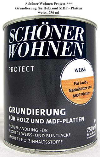 Protect - Grundierung für MDF-Platten und Holz weiß 750 ml