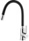 Auralum Rubinetto Cucina Flessibile, Rubinetto per Lavello da Cucina Girevole a 360 °, Miscelatore Cucina Nero con Tubo in Silicone