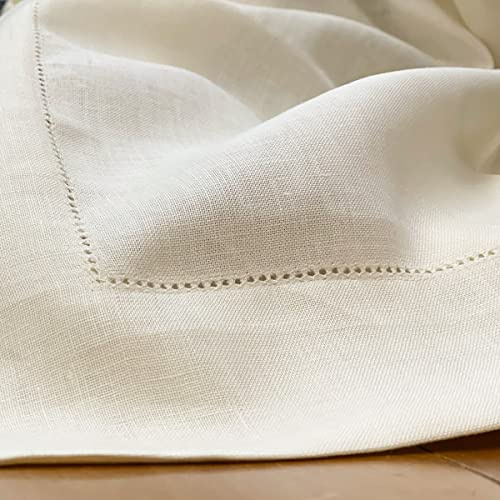 Tillverkning Textil ren linne sängkläder bäddset med fåll för dagsljus - Elfenben, 170 x 200 Standard dubbelsäng