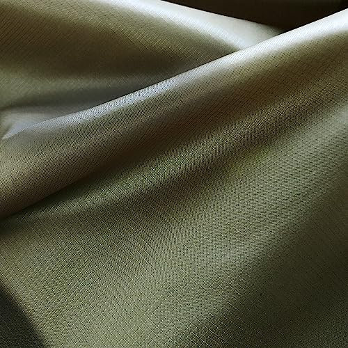 emma kites Hellbraun 20D Ripstop-Nylongewebe, wasserdicht, 34 g, Silylylon-Silikonbeschichtung, ultraleicht, reißfest, für Tarp Zelt, Poncho Regenfliegen, vorgeschnitten, 91 cm (152.4x91.4 cm)