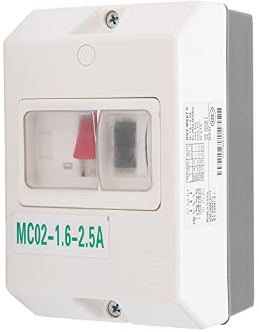 Motorschutzschalter, MC02-1,6-2,5 A 50/60 Hz Motorschutzschalter IP55 Wasserdichter Leistungsschalter Mini-Leistungsschalter-Isolator Zur Steuerung von Überlast