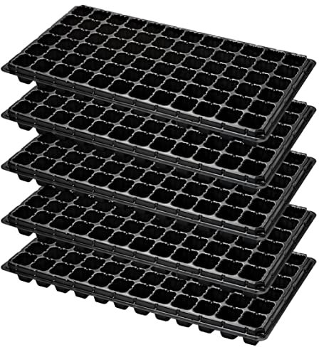 Pesoncarl Plateau de pépinière de semis, 72 Cellules de graines de Graine Pot de crèche pour Plantation de semis Propagation de Germination Bouchs 5pcs, Plateaux de Germination