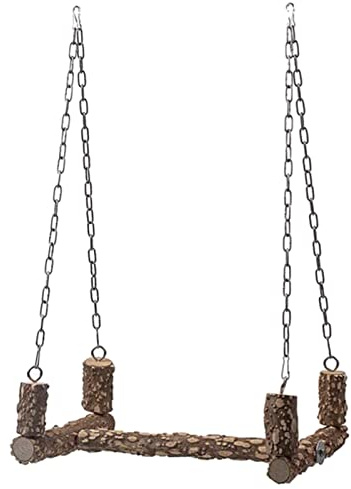 Limtula Bird Toys Perch For Large Birds Natural Wood Parrot Swing Chew Toy Easy To Install For African Greys Mini Macaws Bird Chew Toys for Cockatiel, Finches,Small Parakeets