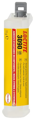 LOCTITE 3090, Adesivo istantaneo multiuso, Adesivo bicomponente professionale con elevata capacità riempitiva per incollaggi/riparazioni veloci, 1 siringa da 11g