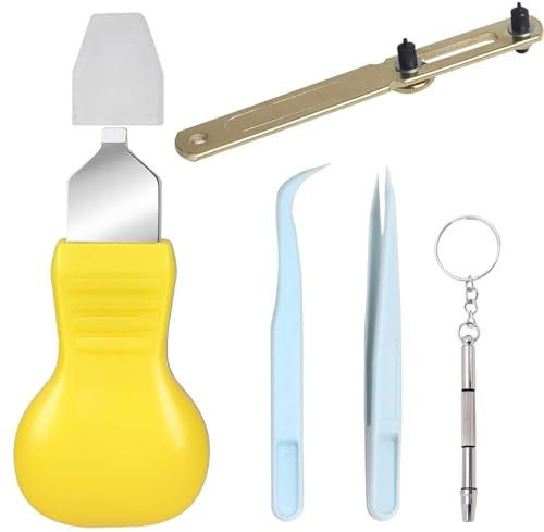 WOLMIK Uhr Batteriewechsel Werkzeug, Uhrenwerkzeug Gehäuseöffner, Uhrmacher Reparatur Schraubendreher, Uhrmacherwerkzeug Set, Uhrenöffner Gehäusebodenöffner, 5 Stück