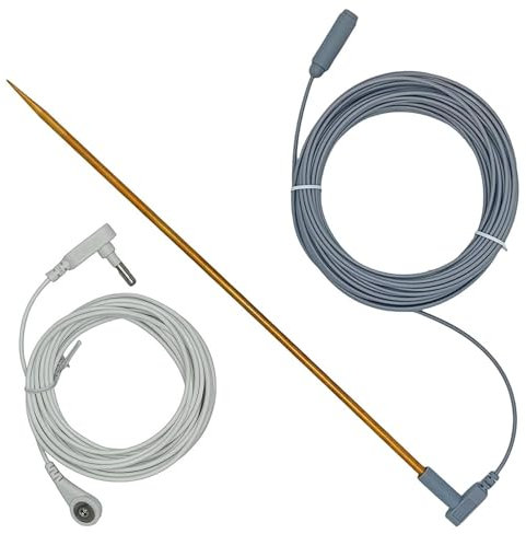 Varilla De Puesta A Tierra - Varilla De Puesta A Tierra Para Puesta A Tierra | Cable De Conexión A Tierra Con Cable De 40 Pies,Cable Conectado A Tierra Para Tapetes De Conexión A Tierra, Mantas, Tapet