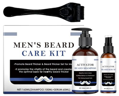 Bartpflegeset, Schnurrbart-Pflegeset, Schnurrbart-Styling-Set, spendet der Haut Feuchtigkeit, geeignet für alle Barttypen und einfache Anwendung, 100 ml, für Männer und