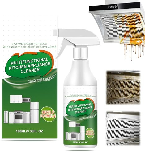 Kitchen Cleaner Spray skumrengöring för en mängd olika tillämpningar, avec svamp och handduk, stark avfettning för köksredskap, hushåll, ugn, spis och köksfläkt