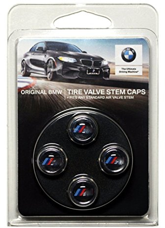 BMW Genuine Factory OEM 36110421543 Valve Stem Caps M Logo (Set of 4)