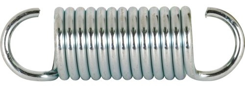 Prime-Line SP 9616 Extension Spring, Spring Steel Construction, Nickel-Plated Finish, 0.105 GA x 3/4 In. x 2-7/16 In., Single Loop Open, (2 Pack)