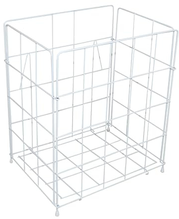 Racon Abfallkorb Papierkorb Sammelkorb Metall weiß - ca. 30 Liter Volumen - für Boden o. Wand