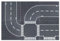 Bauplatten für Straßen, Städte, Straßenplatten,Kompatibel mit Allen gängigen Marken, 25.5*25.5cm Platten-Set für Kreatives Spielen, Lernspielzeug (6 Stück(2 Gerade,2 Kurve,T-Kreuzung+Kreuzung))