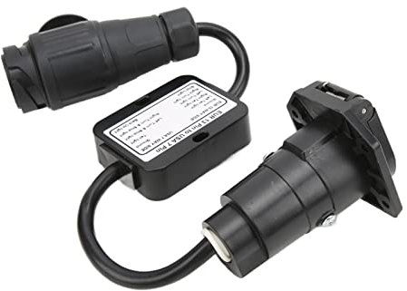 Convertidor de Luz de Remolque Enchufe Europeo Redondo de 13 Pines a EE. UU. Adaptador de Hoja de 7 Vías Conector Europeo de 13 Pines a Americano Enchufe de 7 Vías Conector Redondo Luz de Remolque con