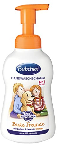 Bübchen Handwaschschaum Beste Freunde, 300 ml – cremig-weiche Handseife für Kinder, schonend-reinigende Schaumseife im Pumpspender, ohne Silikone und Mikroplastik