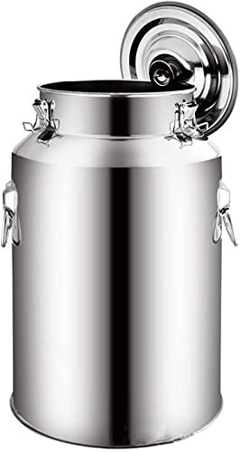WGEMXC bidon a Lait 304,Transport bidon INOX,avec Couvercle hermétique, Peut être utilisé pour Stocker des liquides et des Solides, très Pratique,3L