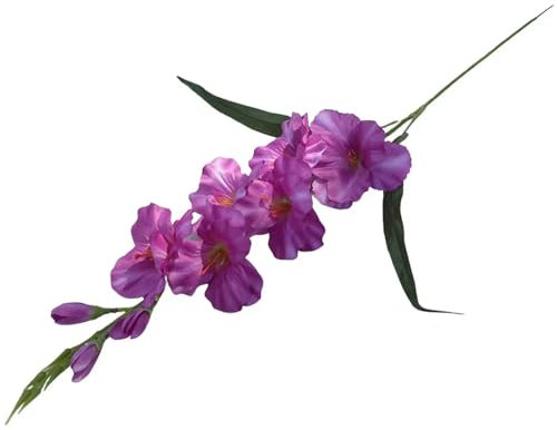 TVIVID Konstgjord gladiolus blombord, bordsuppsatser, levande bröllop, gladiolus, blomma för alla hjärtans dag, fest, kontor, festival, dekor