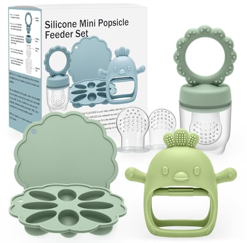 CLDY Contenitore per alimenti per bambini, ciuccio per frutta, dispenser di alimenti per frutta in silicone, ghiaccioli per dentizione latte materno per bambini, senza BPA, adatto per l'alimentazione