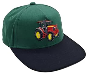 ASVP Shop Kinder Baseballkappe mit Traktor – Jungen Cap, Sportliche Basecap für Jungs by (DE/NL/SE/PL, Alter, Einheitsgröße, 11 Jahre, Grün)