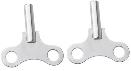 Gadpiparty 2st Uhrenschlüssel Aus Stahl Uhrenschlüsselbeweger Funkwanduhr Großes Uhrwerk Kurbel Zum Aufziehen Einer Uhr Pendel Wanduhr Schlüssel Uhrzeiger Und Mechanismus Uhr-kit Silver