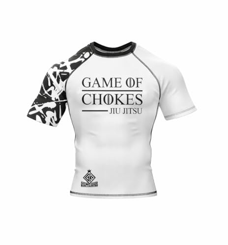 Game of Chokes BJJ Rashguard Grapple Kings MMA no gi Jiujitsu Grappling Brasiliano, Rosso, M