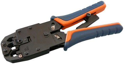 KALEA-INFORMATIQUE Pince à Sertir Les Fiches RJ45 / 8P8C - RJ12 / 6P6C - RJ11 / 6P4C - RJ09 / 4P4C / avec Cremaillere