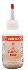 Nature's Specialties Dog Ear Cleaner Medicated Solution Non-Greasy Non-Irritation Made in USA Non-Toxic, 4 Ounces