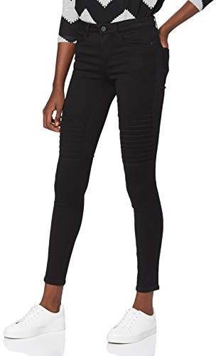 ONLY Damen Onlroyal Reg Sk Biker Jeans Pim600 Noos Jeanshose ,Black,XS L30