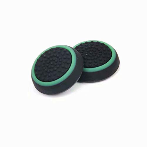 ACTECOM par de Tapas Luminosas de Pulgar para Sony PS4 Controlador Joystick Accesorios para Videojuegos (Verde)
