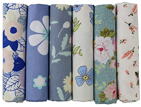 aufodara 6-delad bomullstyg, textil, lapptäcke, sömnad, quiltning, gör-det-själv handgjort tyg för sömnad 50 x 50 cm kläder sömnad hantverk (U-B908)