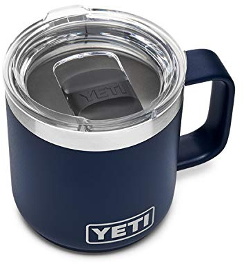 YETI Rambler Mug, Stainless Steel, Vacuum Insulated with Magslider Lid, Navy, 10oz (296ml)