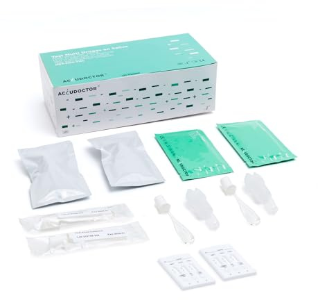 2 AccuDoctor Test Antidroga Salivare THC 3 droghe Test Multiplo Multidroghe cannabis cocaina metanfetamina tampone orale rapido risultati affidabili kit professionale controllo sostanze