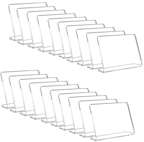 20 Pack Acrylic Mini Chalkboard Signs for Food, AITEE Clear Mini Tabletop Chalkboards, Small Buffet Chalkboards for Bakery, Birthday Parties, Message Boards, Weddings and Retail