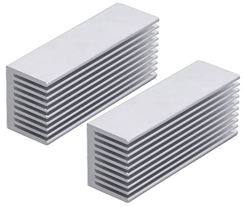 Kühlkörper, 2 Stück im Set Aluminium Kleine Und Kompakte Kühlkörper Heatsink für Leiterplatten und CPUs einfache Installation mit Wärmeleitkleber