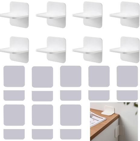 8 PCS Anti-Kipp-Gurte für Möbel Anti-Kipp-Befestigungen für Möbel, Anti-Kipp für Kinder, Kein Bohren, Für Regale, Schränke, Schränke, Sideboards (Weiß)