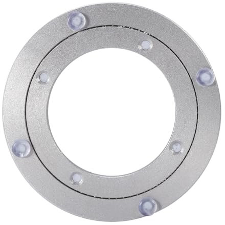 Hominas Plateau Tournant Table Manger, Plateau Tournant De Télévision Alliage D'aluminium Plaque De Roulement Rotative pour TV Plateau Pivotant, 4 Pouces