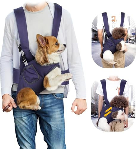 Querverstellbarer Hunderucksack, Haustier-Rucksack, Hundetaschen für kleine und mittelgroße Hunde, Katzenrucksack, Katzenreisetasche mit Beinen vorne