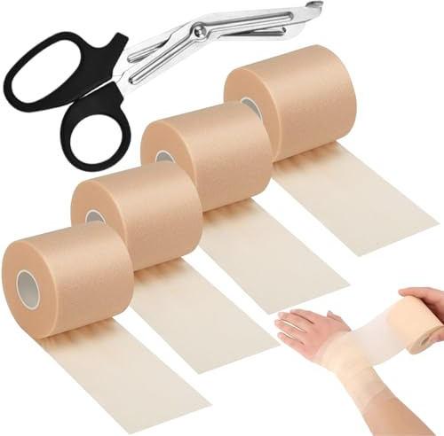Esshogo Autoadesivo Salvapelle Sport,Nastro Bendaggio Sportivo,Benda Elastica Coesiva,Benda Elastica Bendaggio,Elastico Autoadesivo Salvapelle, Coesiva Benda Nastro Elastico, Bende Salvapelle Sport Ta