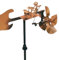 Molino de viento de metal hecho a mano, escultura cinética de viento, decoración de jardín, figuras artísticas de Rockins, veleta de viento, estatuas de música percusionista, molino de viento para