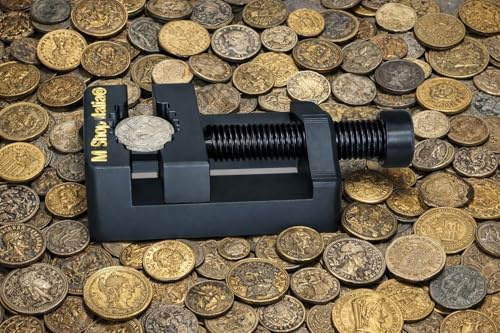 M SHOP ITALIA® Étau pince en plastique noire pour nettoyage pièces votives très rares trésors anciens or argent bronze cuivre avec sécurité et délicatesse maximale 10-40 mm Nouvelle version 2.0